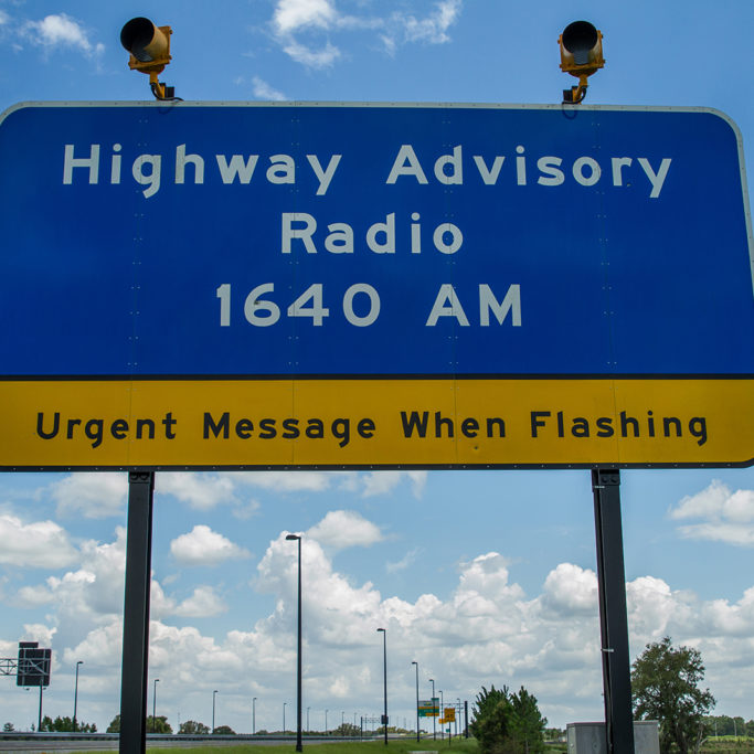 Highway Advisory Sign