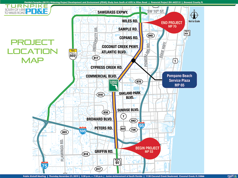 Public Meeting South of I-595 To Wiles Road – Florida's Turnpike