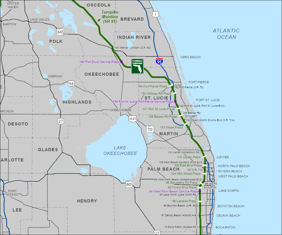 Map of Turnpike