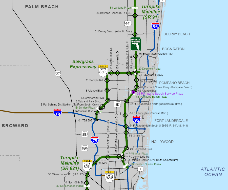 Map of Turnpike