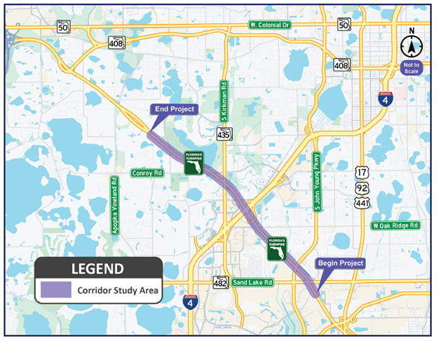 444006-1_map_Floridas-Turnpike-State-Road-SR-91-Widening Florida's Turnpike State Road SR 91 Widening map image