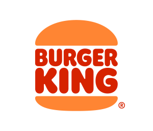 Logo of Burger King featuring the brand name in bold red letters within a stylized hamburger shape.